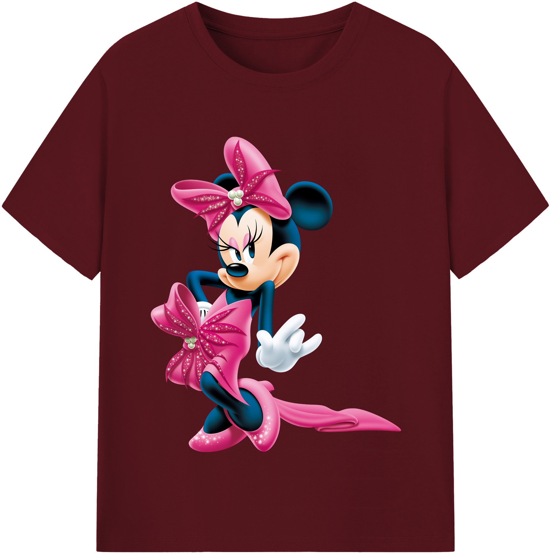 （画像用） ミッキーマウス Mickey Mouse 綿100％半袖Tシャツ（フロントプリント）